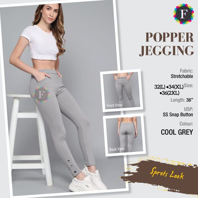 Stretchable Popper Jeggings