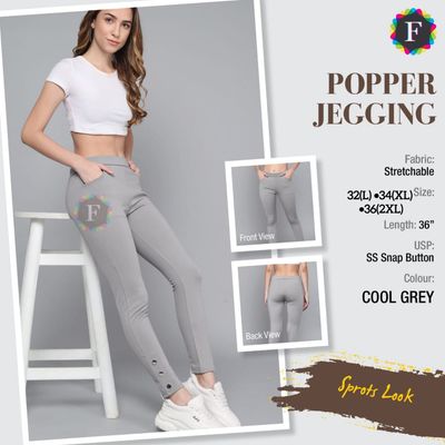 Stretchable Popper Jeggings