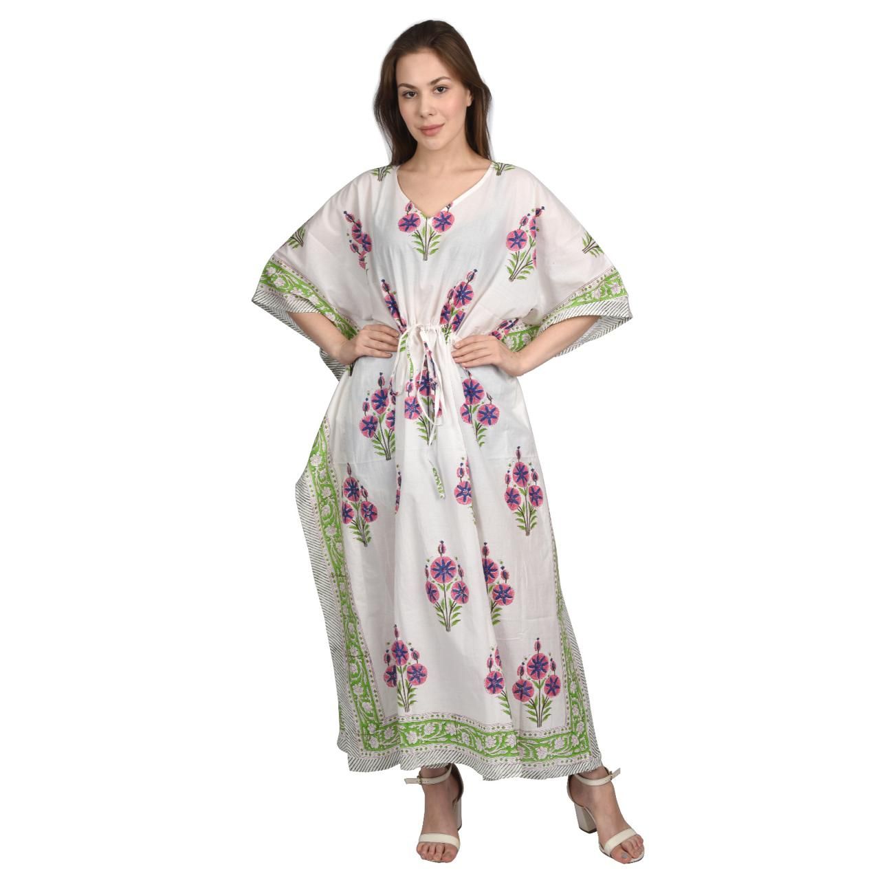 Cotton Hand block print Kaftan/Caftan