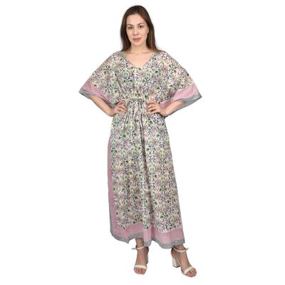 Cotton Hand block print Kaftan/Caftan