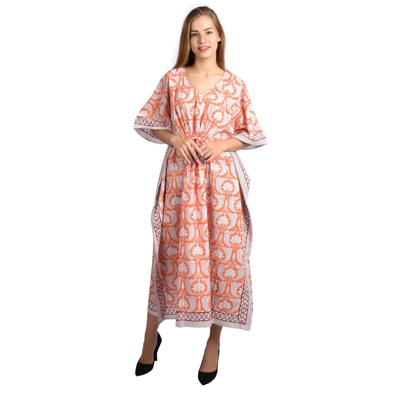 Cotton Hand block print Kaftan/Caftan