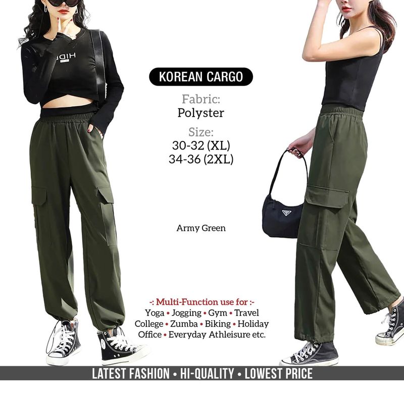 Ladies Korean Cargo pant for active wear