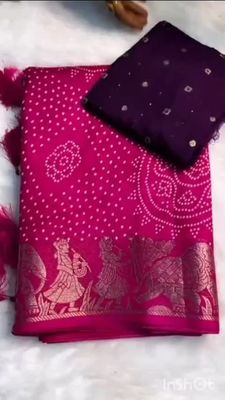 Pure Dola Silk Saree with Jacquard Border