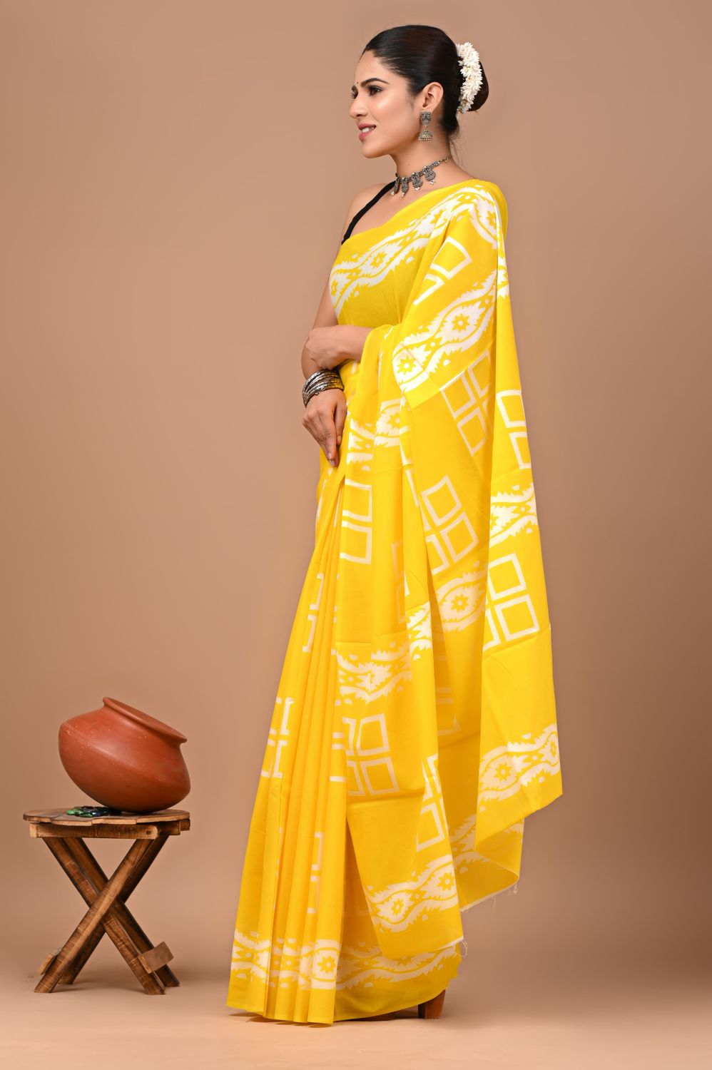 Pure Cotton Mul Mul  Printed Sarees With Blouse