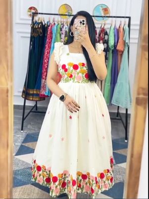 Ruaab Premium Cotton Long Western Dress