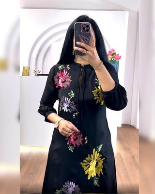 Barkha Chanderi Cotton A-Line Kurti