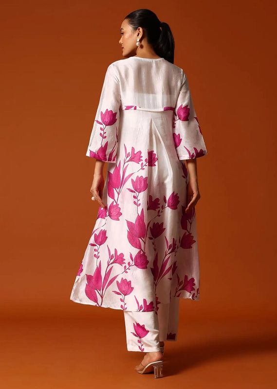 Yaami Cotton Floral Kurta Palazzo Co-Ord Set
