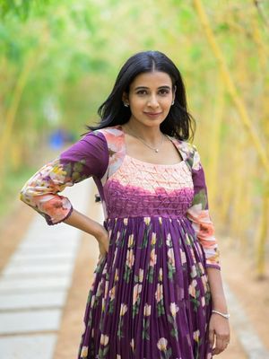 Rusti Muslin Long Western Gown