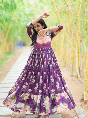 Rusti Muslin Long Western Gown