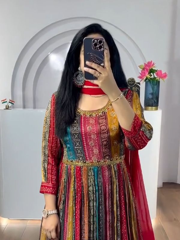 Himara Muslin Anarkali Gown with Chanderi Dupatta