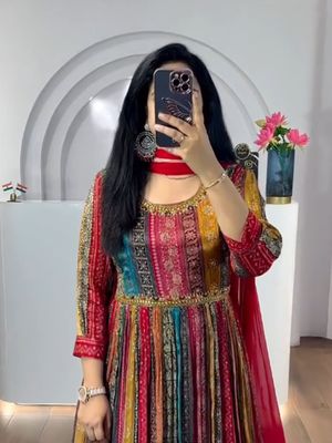 Himara Muslin Anarkali Gown with Chanderi Dupatta