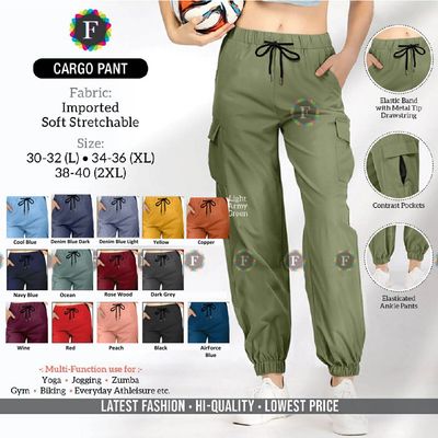 Women Cargo Pants | Stretchable Jogging &amp; Yoga Wear