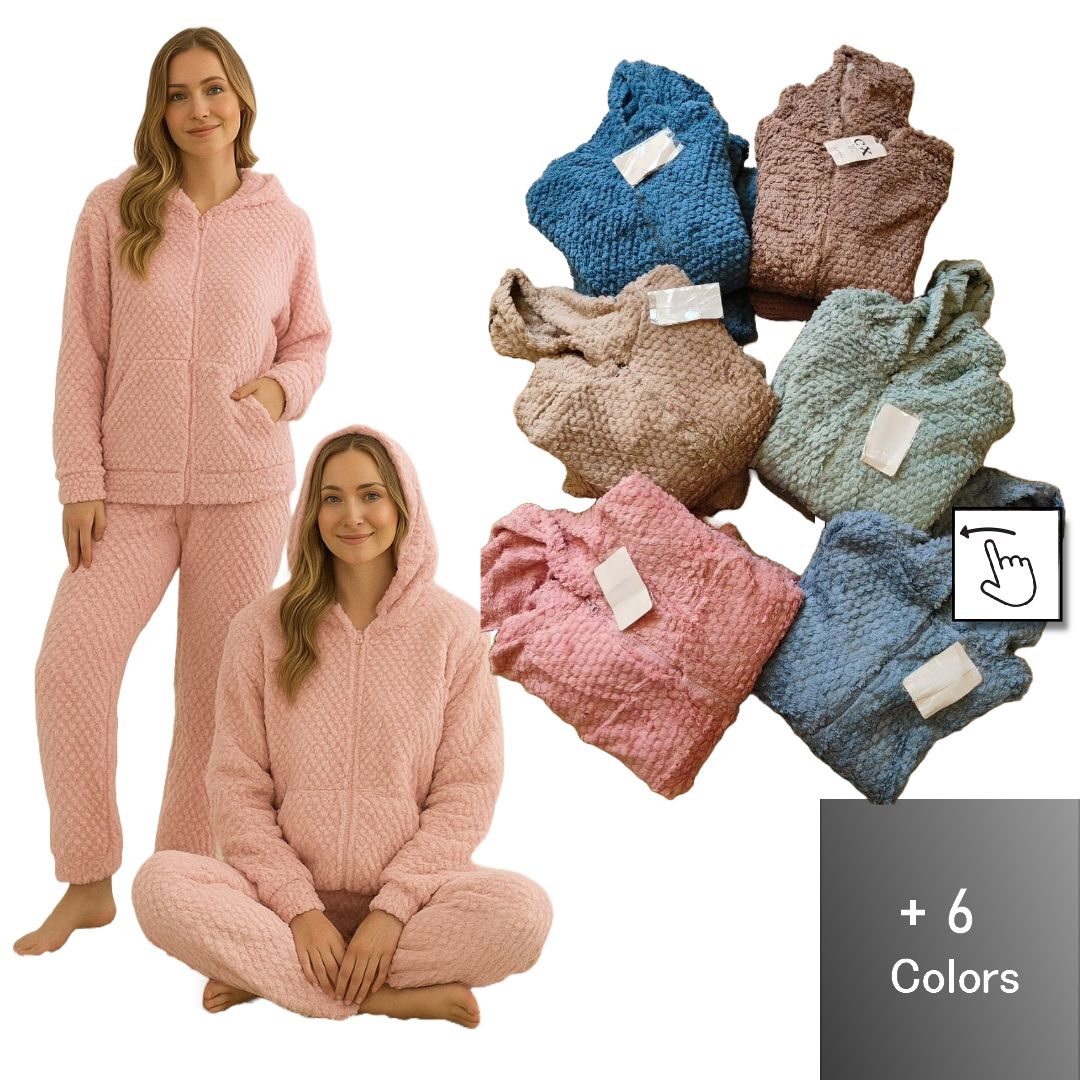 Woolen Co-ord Nightsuit | Cozy Hoodie Winter Set