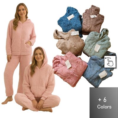 Woolen Co-ord Nightsuit | Cozy Hoodie Winter Set