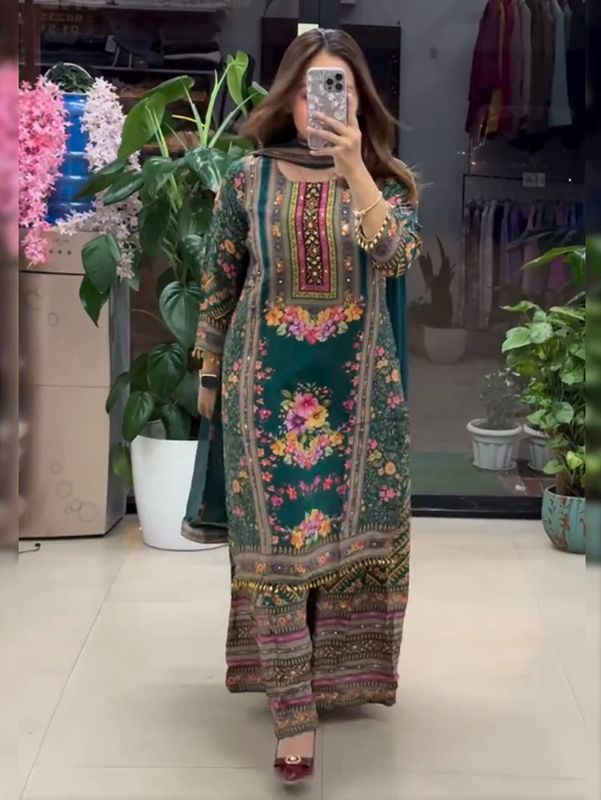 Aapsee Pakistani Plazzo Set | Fancy Dupatta Pair
