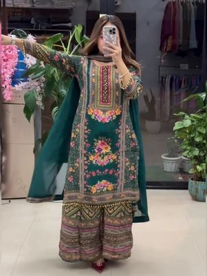 Aapsee Pakistani Plazzo Set | Fancy Dupatta Pair