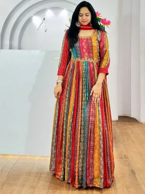Himara Muslin Anarkali Gown with Chanderi Dupatta