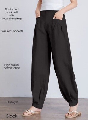 Swahili Cotton Ladies Carrot Pant with 2 Pocket