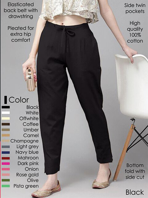 Swahili Long legs Ladies comfort cotton pants, length 40"