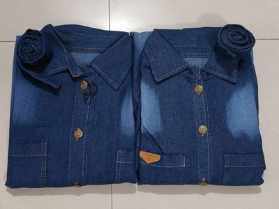 Ladies Knot Denim Long Dress