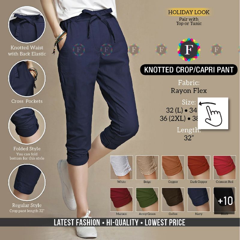 Knotted Crop/Capri Pant