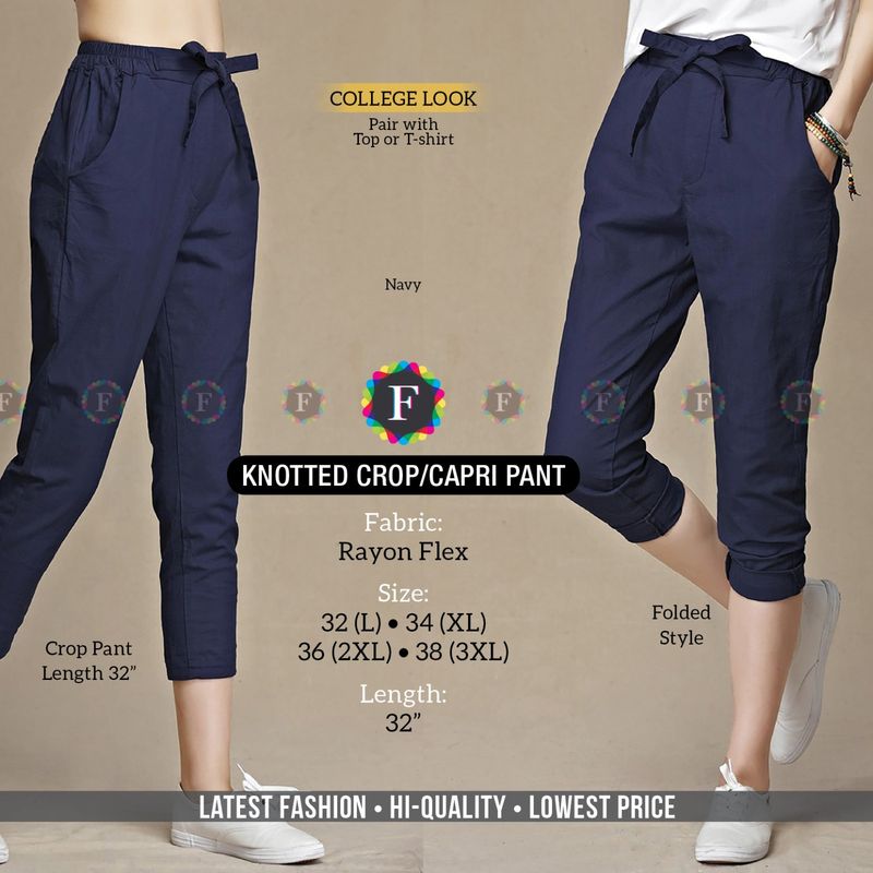 Knotted Crop/Capri Pant