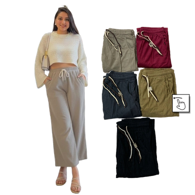 Women knot Cotrise Stretchable  Pants