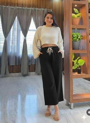 Women knot Cotrise Stretchable  Pants