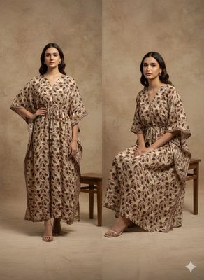 Women  Printed Cotton Kaftan | Free size