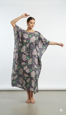 Women Ploral Printed Cotton Kaftan | Free size