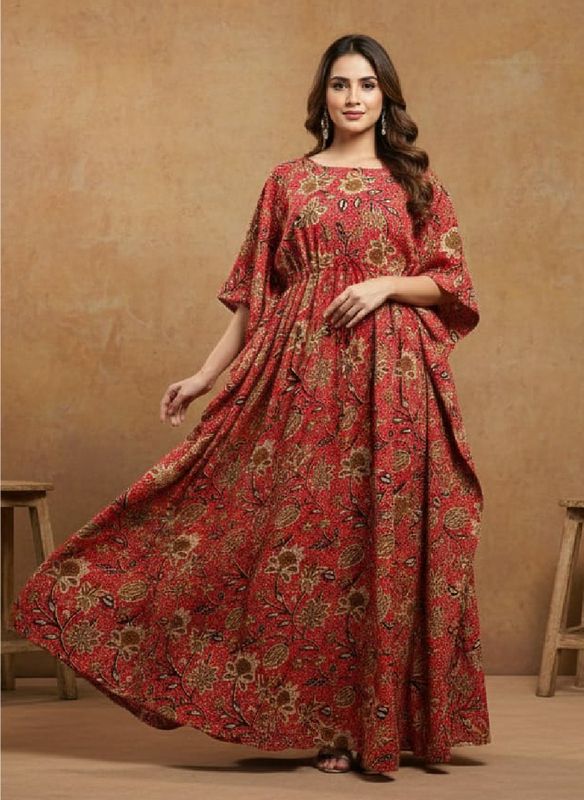 Women  Printed Cotton Kaftan | Free size