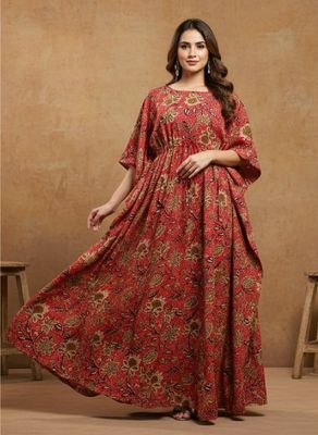 Women  Printed Cotton Kaftan | Free size