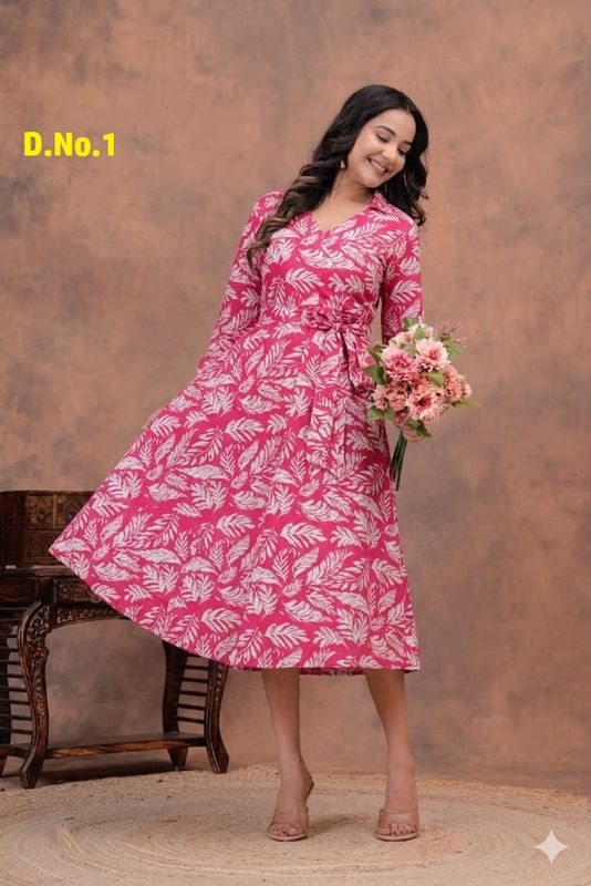Jaipuri Cotton Umbrella Cut Kurti | Pure Cotton Dress