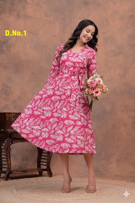 Jaipuri Cotton Umbrella Cut Kurti | Pure Cotton Dress