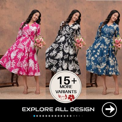 Jaipuri Cotton Umbrella Cut Kurti | Pure Cotton Dress