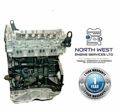 RENAULT TRAFIC III 1.6 DCI R9M408 single turbo Reconditioned engine 2014 Onwards