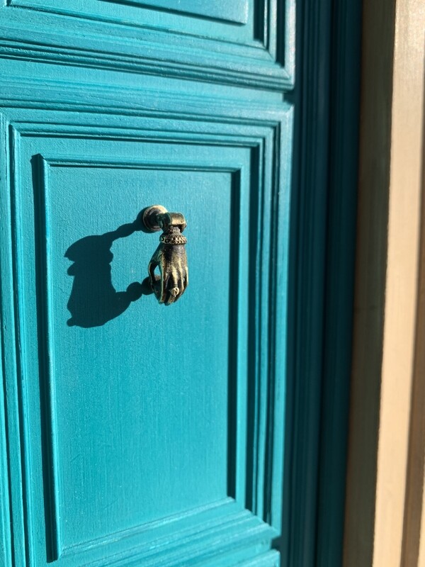 French hand shaped door knocker
