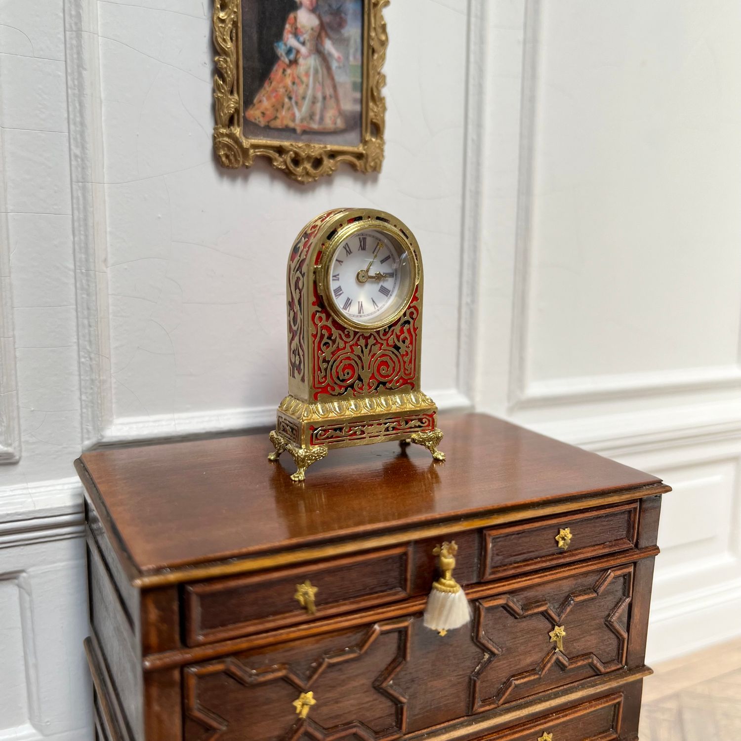 French Boulle Clock 'red'