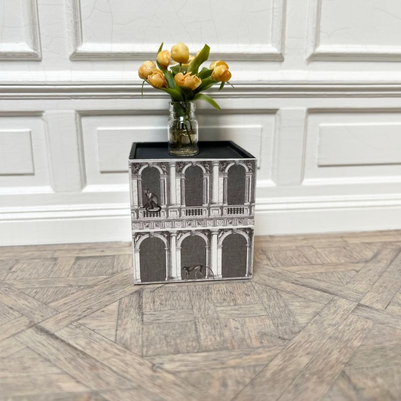 after Fornasetti monkeys side table cube