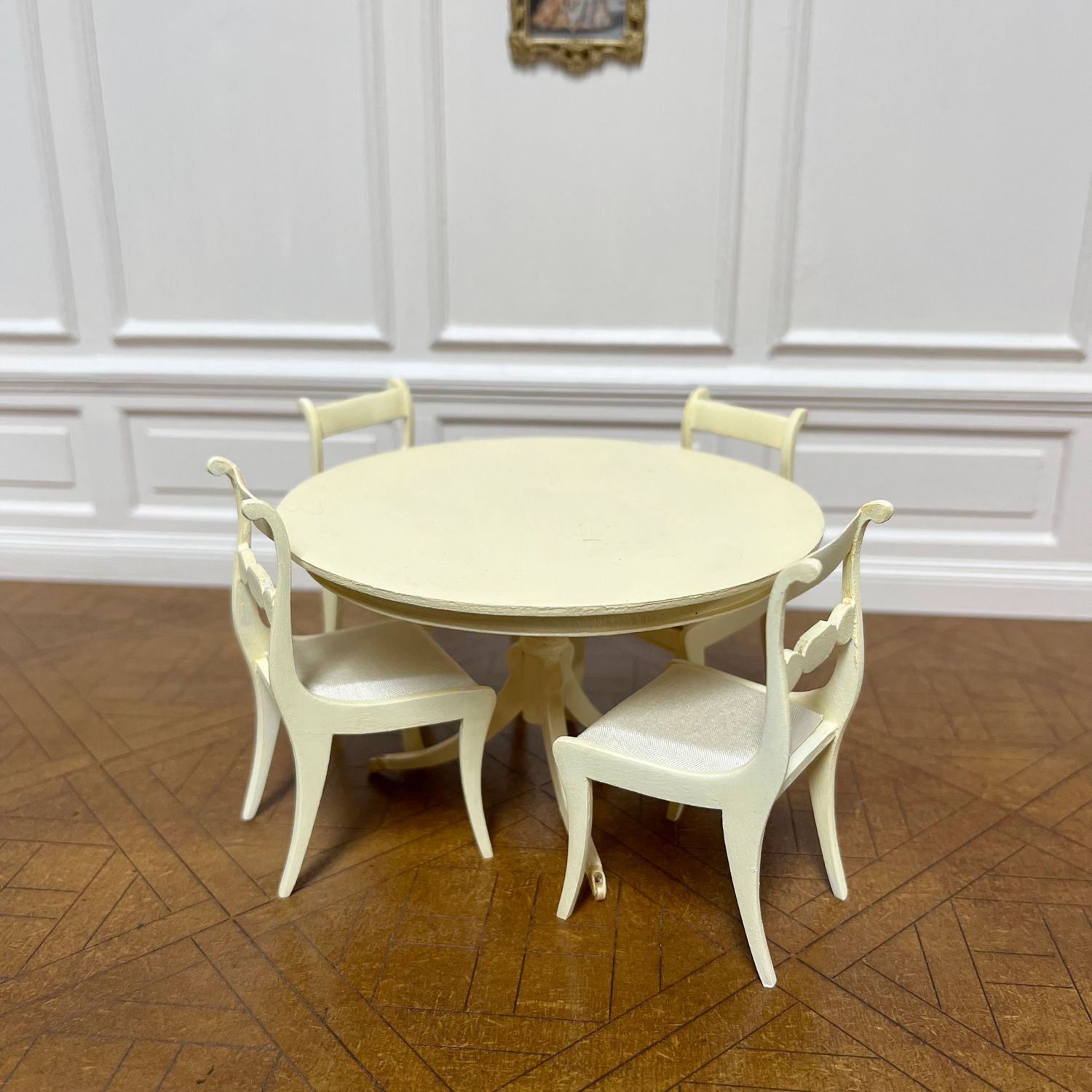 regency painted breakfast or dining table set