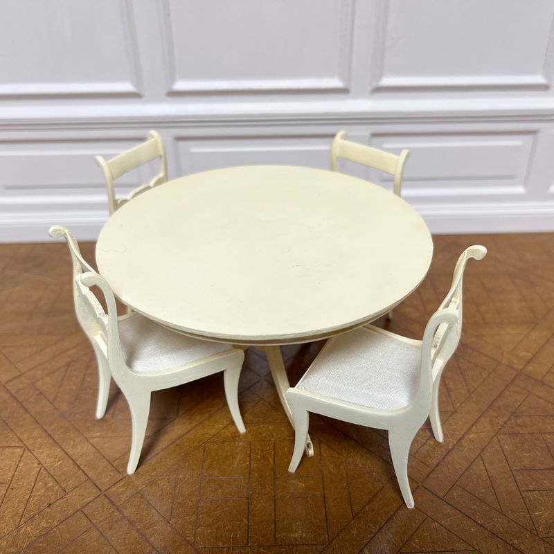 regency painted breakfast or dining table set