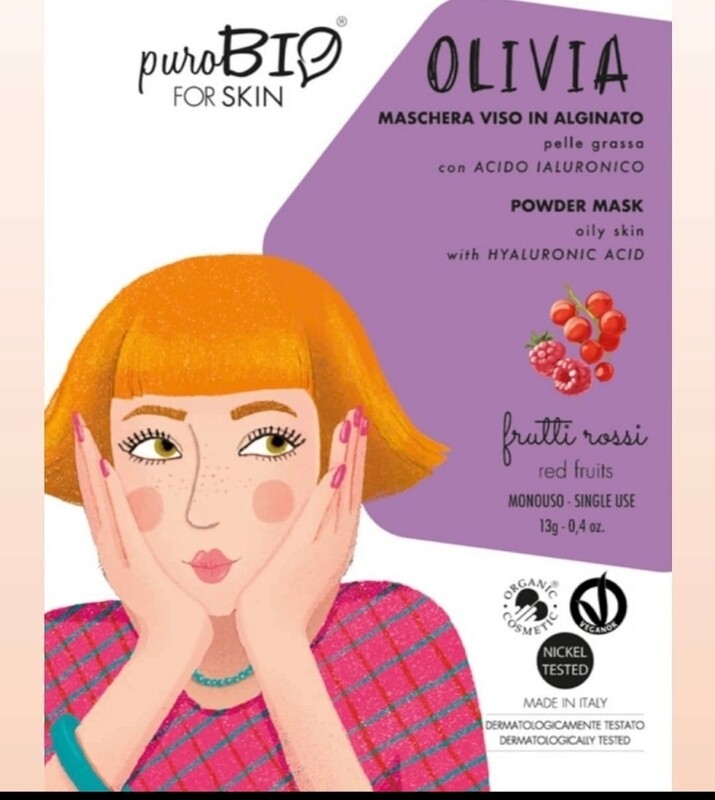 PUROBIO maschera viso pelle grassa frutti rossi 13g