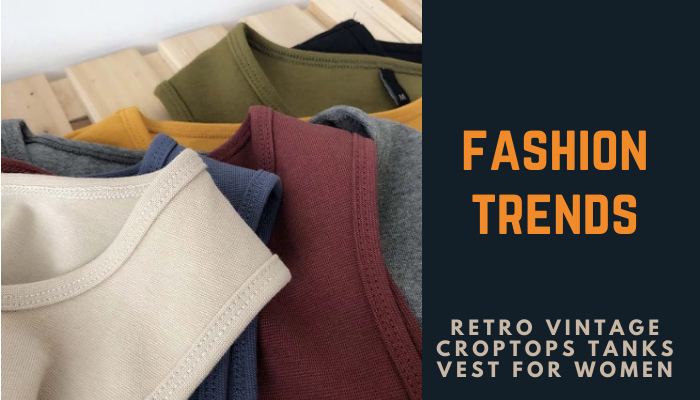 Retro Vintage Crop-tops Tanks Vest For Women