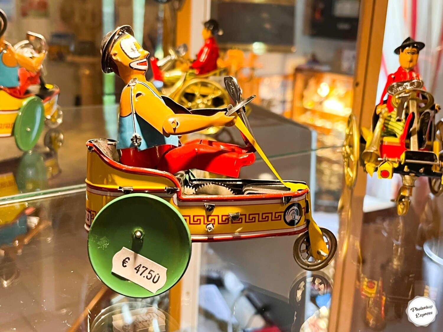 Clown Circus in Driewieler - Clown in cart - Karretje met clown [Grappige]  Volwassen Collectie Retro Wind Up Speelgoed Metalen Tin Driewieler Clown  Auto Driver Clockwork Toy Figuur Model Vintage toy