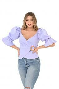 BLUSA CRUZADA CON HEBILLA