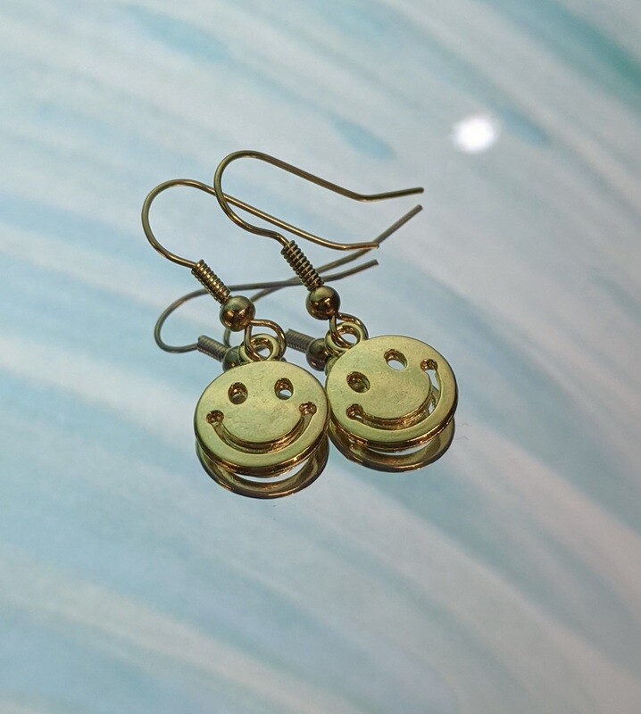 smiley face earrings