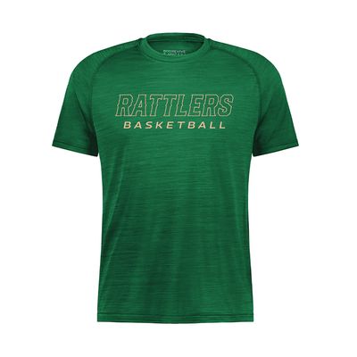 Rattlers Basketball Logo Green Tech Tee Rattlers Basketball Logo Green Tech Tee