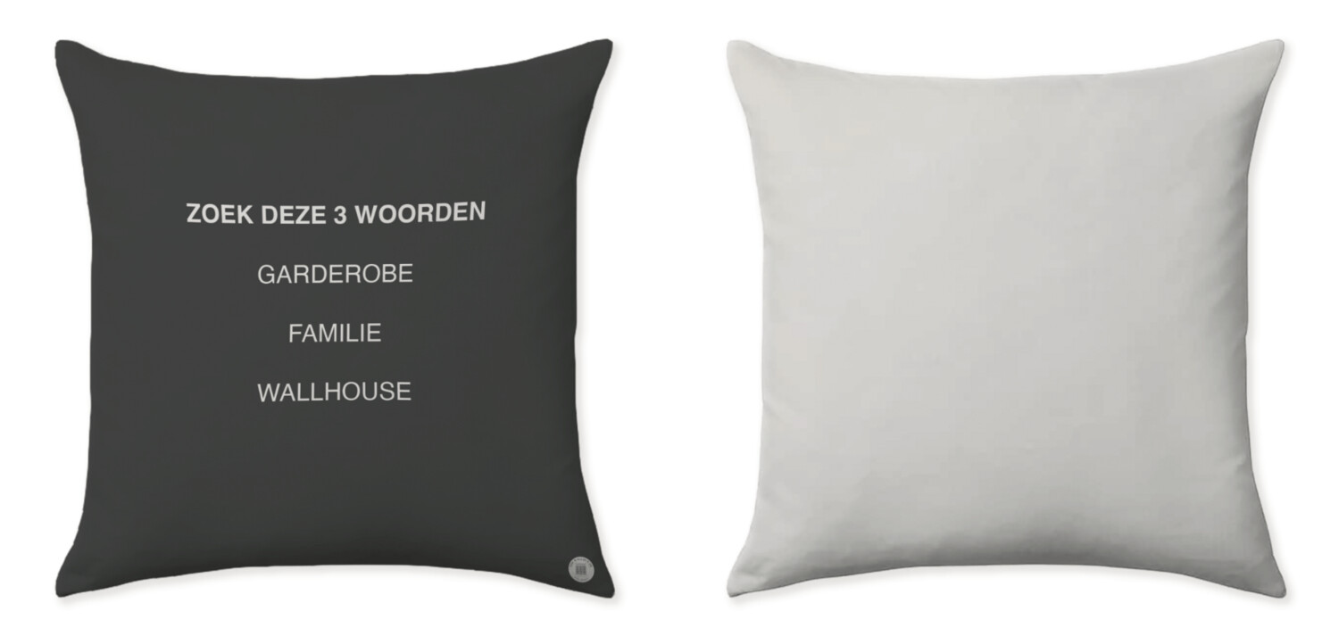 WORD PUZZLE DARK GREY CUSHIONS ℗