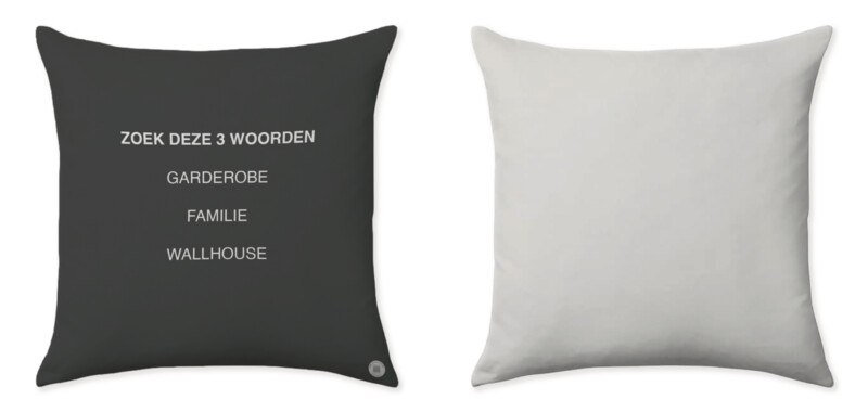 WORD PUZZLE DARK GREY CUSHIONS ℗