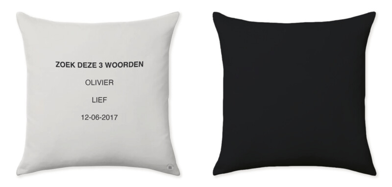 WORD PUZZLE WHITE CUSHIONS ℗